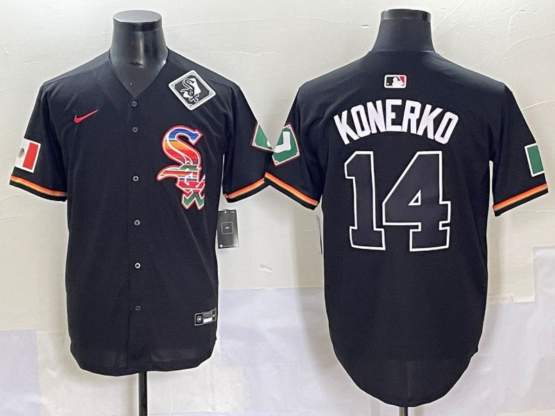Men 2025 Chicago White Sox #14 Konerko Black Game Nike MLB Jersey style 46